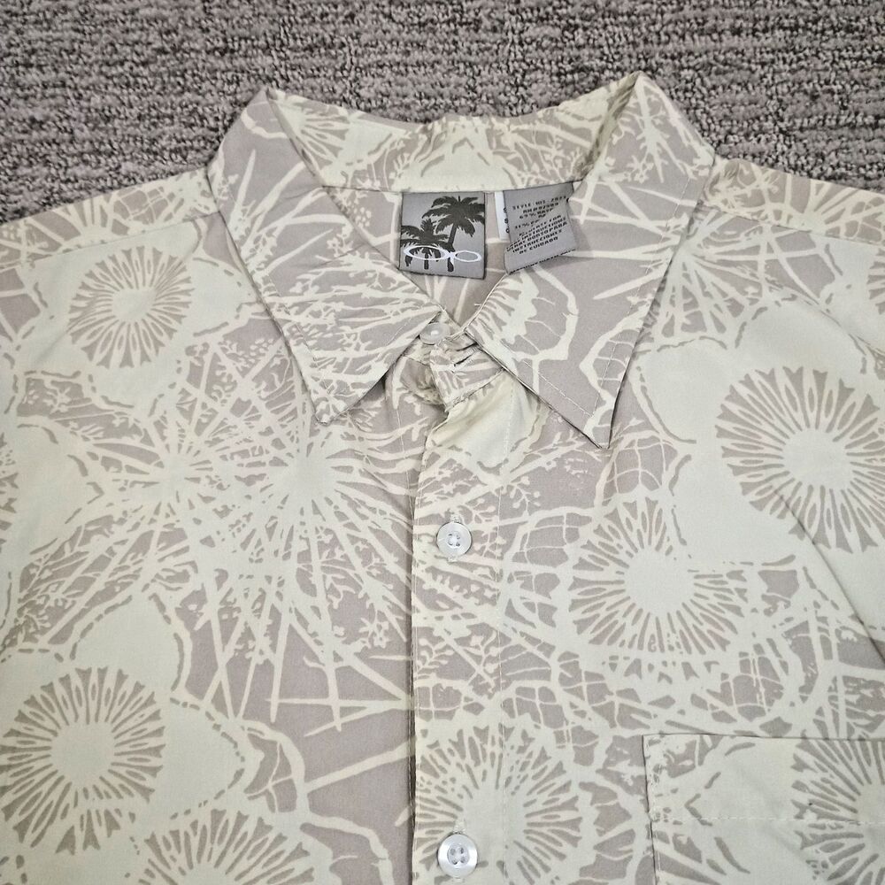 Vintage 90s Ocean Pacific OP Hawaiian Shirt XL Yellow Floral Camp Surf Luau